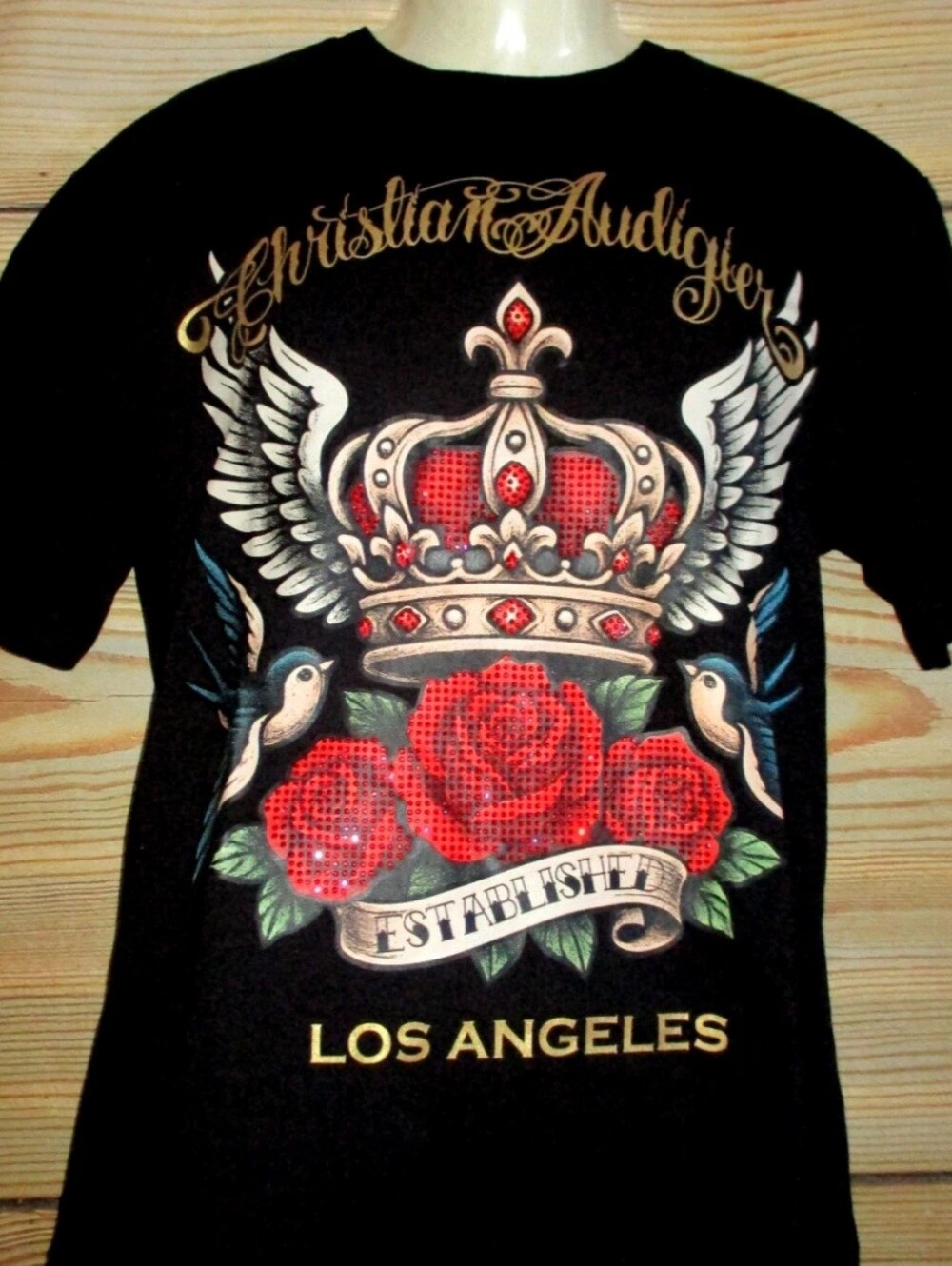 NEW Ed Hardy Christian Audigier Established Los Angeles T-Shirt Large